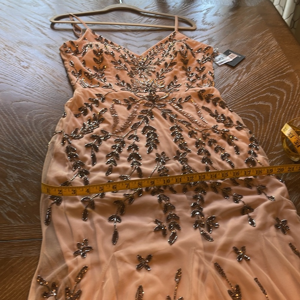 Marina special occasion beaded dress size large color is blush - Picture 8 of 9